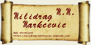 Milidrag Markčević vizit kartica